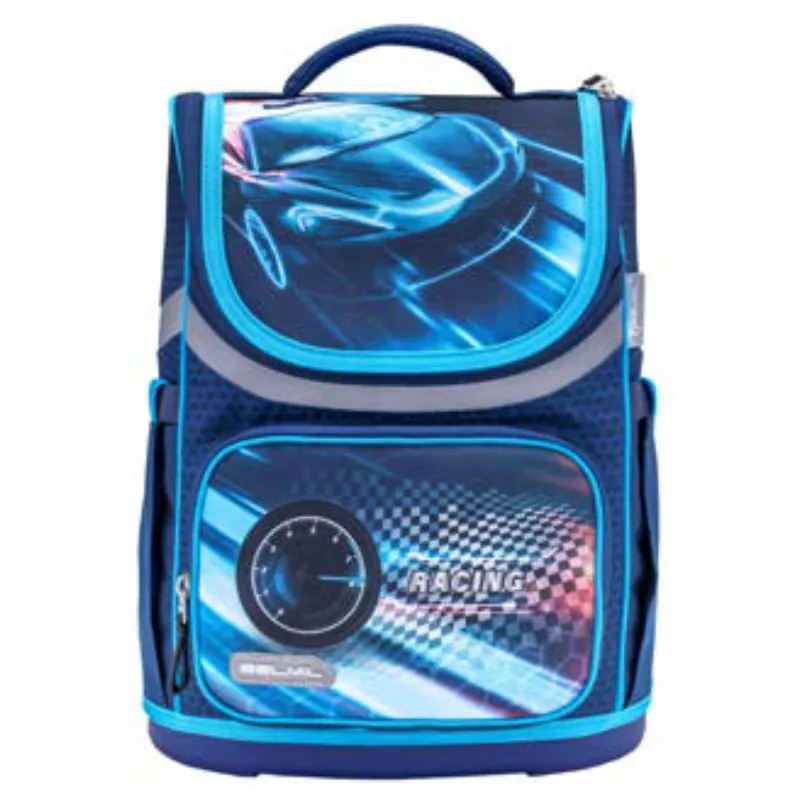 Ghiozdan Belmil Mini Race Blue 36x26x16cm