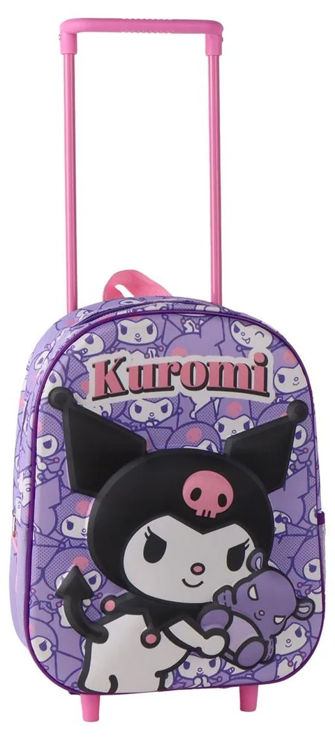Ghiozdan Cerda Hello Kitty Kuromi 3D cu Roti Mov