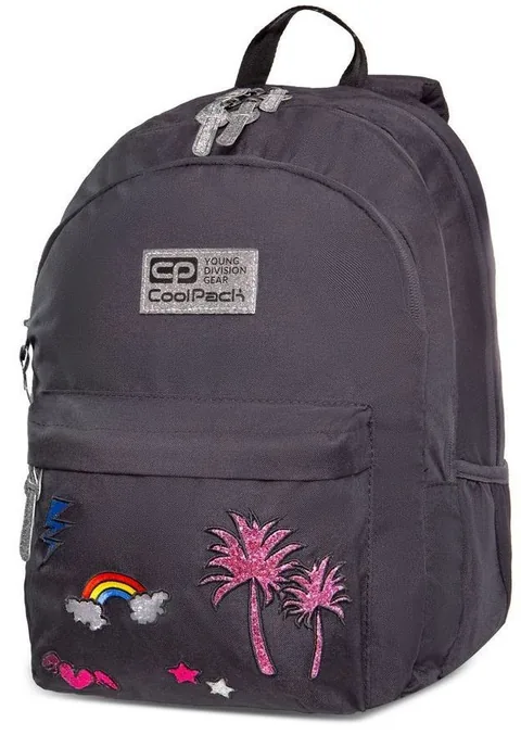 Ghiozdan Cool Pack Hippie Sparkling Badges Gri
