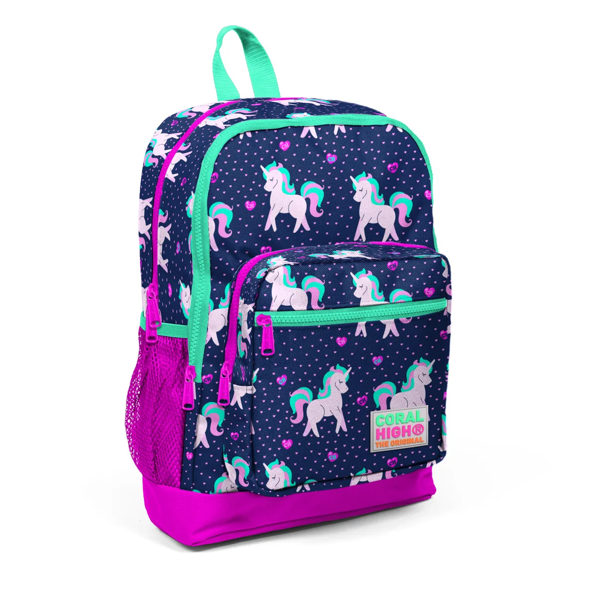 Ghiozdan Coral High Unicorni 4 Compartimente