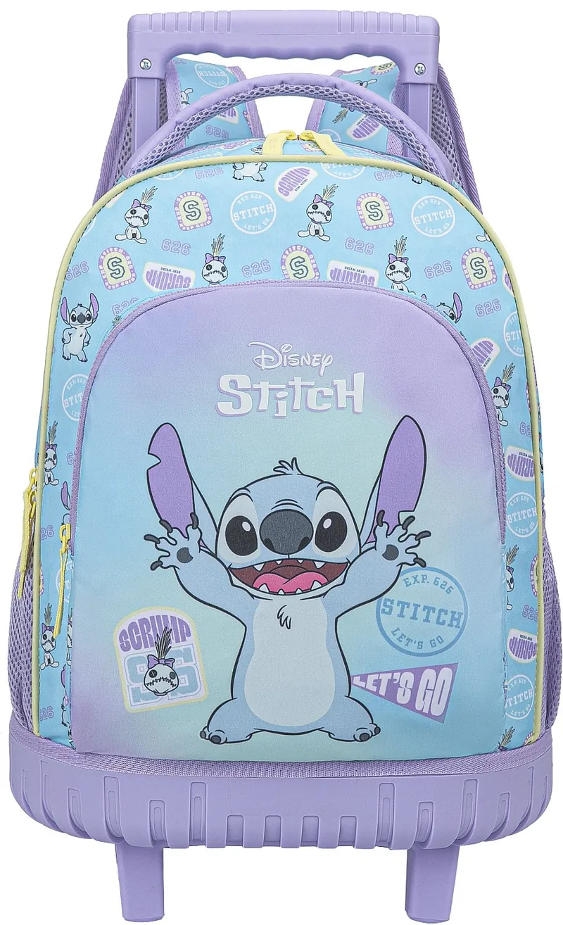 Ghiozdan cu Rori Kstationery Lilo & Stitch Let's Go 2 Compartimente