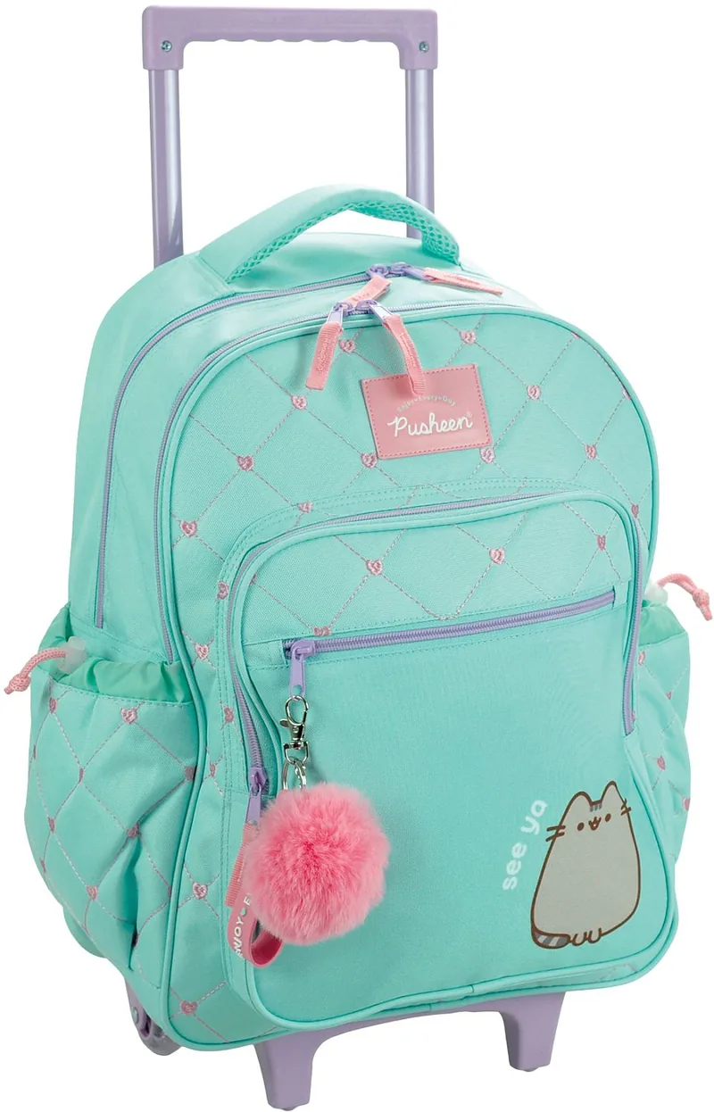 Ghiozdan cu Roți Back Me Up Pusheen 2 Compartimente