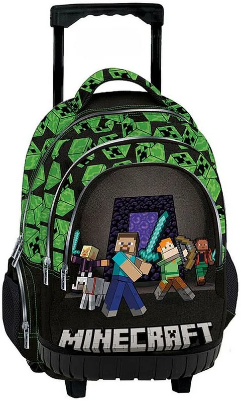 Ghiozdan cu Roti Graffiti Minecraft Squad