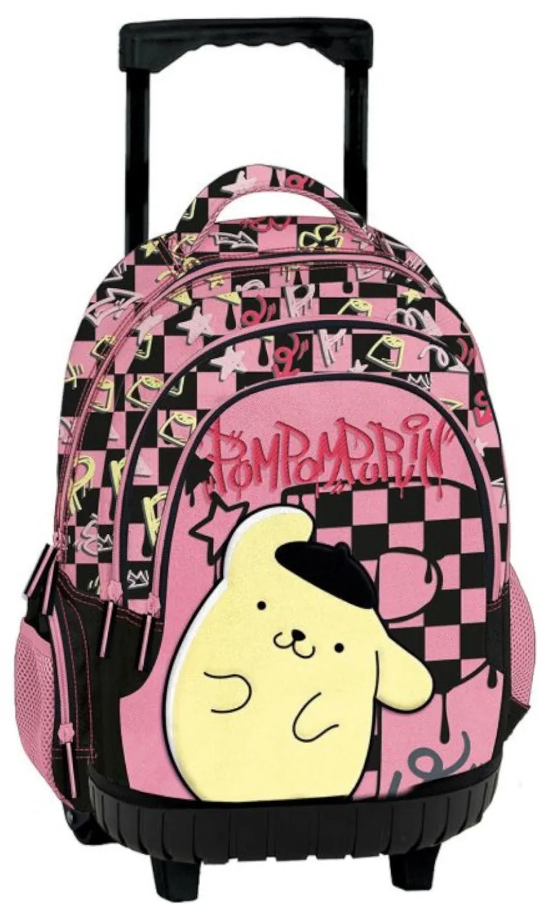 Ghiozdan cu Roti Graffiti Pompompurin 3 Compartimente