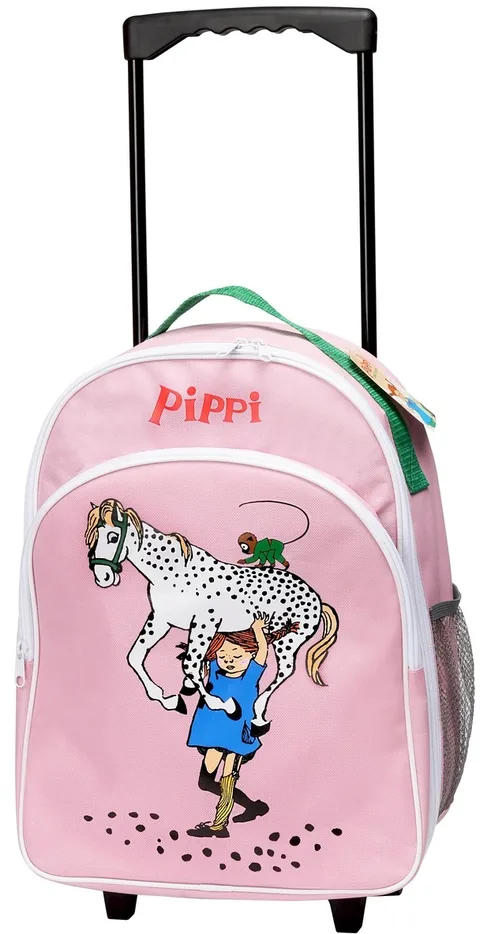 Ghiozdan cu Roti pentru Gradinita Pippi Pippi si Calul Preferat Roz