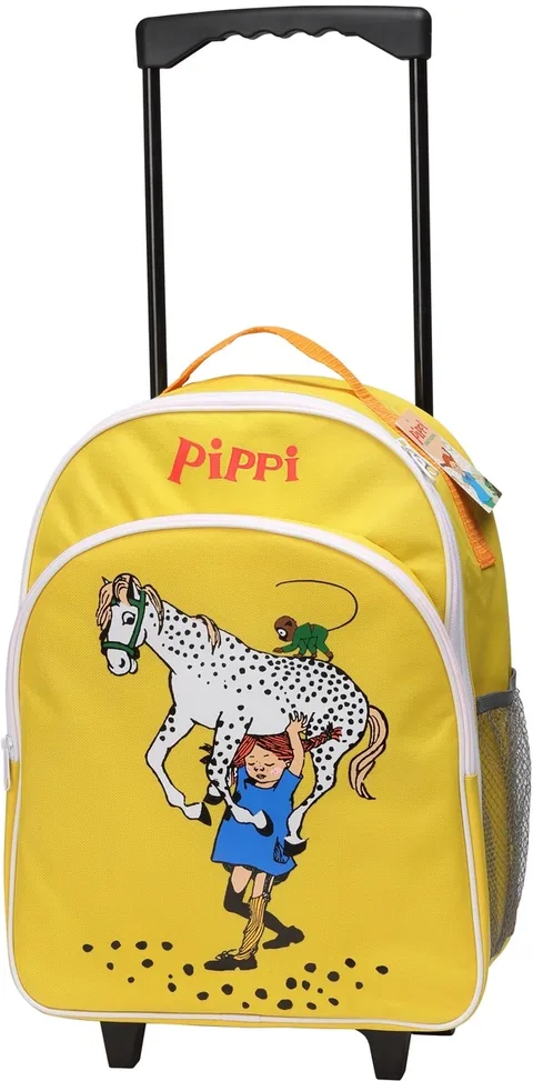 Ghiozdan cu Roti Pippi Pippi si Calul Preferat Gradinita Galben