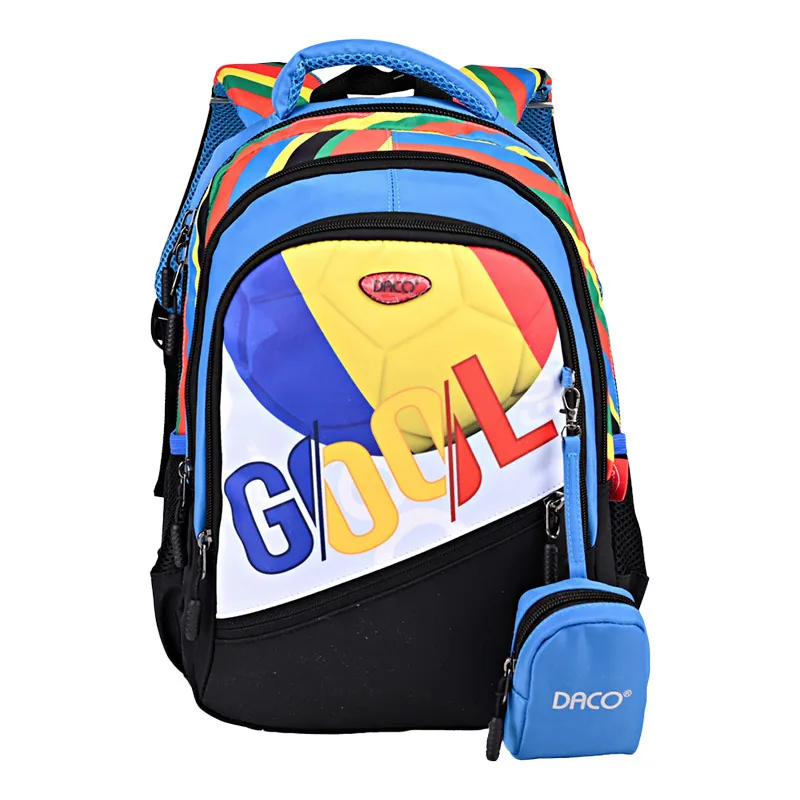 Ghiozdan Daco GH3515 38x30x17cm Rosu Galben Albastru