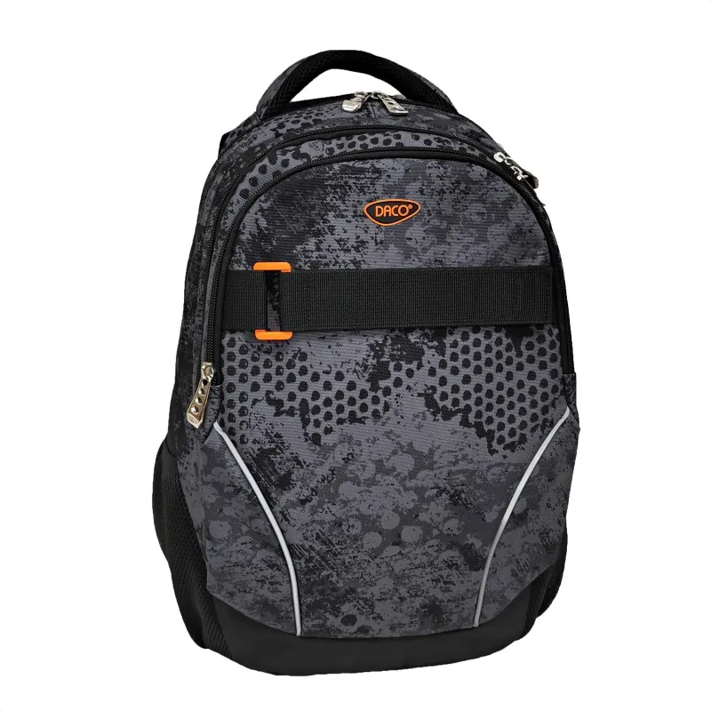 Ghiozdan Daco Necchipat 44.5x34x18cm Negru Gri