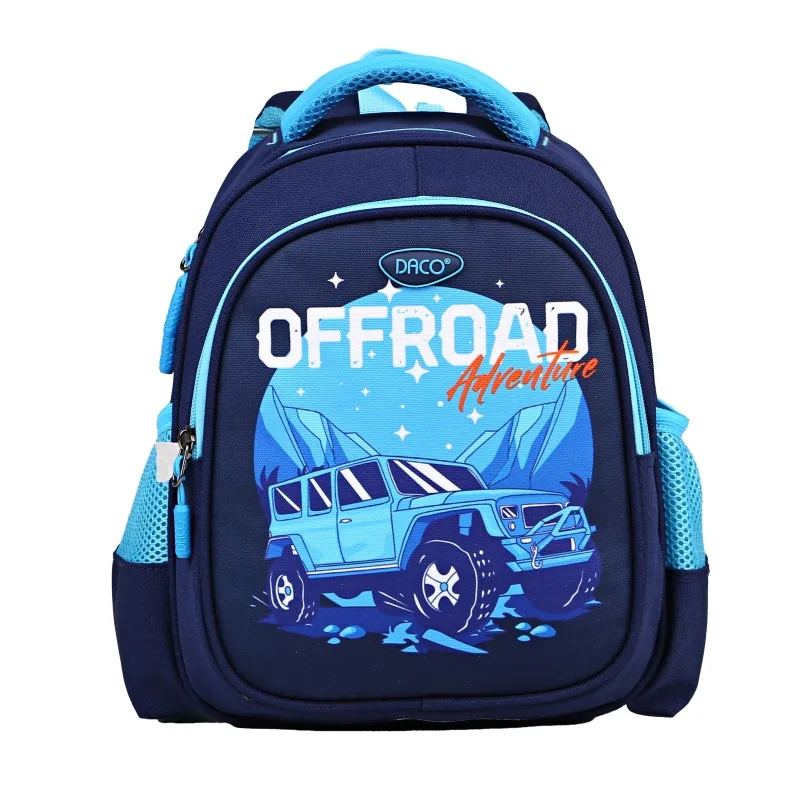 Ghiozdan Daco Offroad 30x24x11cm Albastru Neechipat
