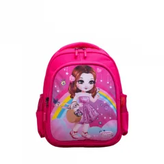 Ghiozdan Daco Princess 30x24x11cm Rosu Neechipat
