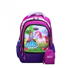 Ghiozdan Daco Princess Mov 38x30x17cm Neechipat