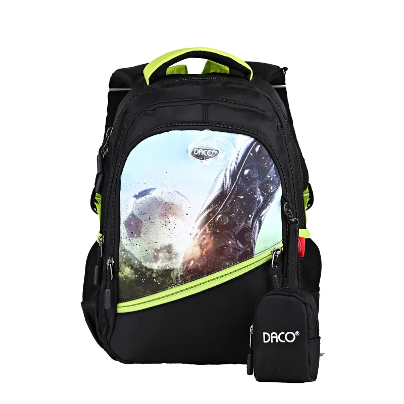 Ghiozdan Daco Soccer 38x30x17cm Negru