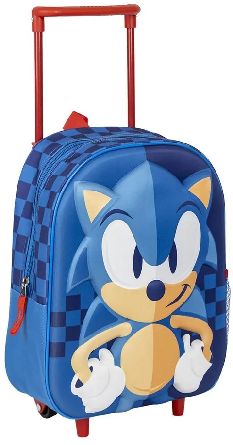 Ghiozdan de Grădiniță Cerda Sonic 3D cu Roți