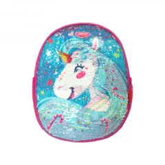Ghiozdan de Gradinita Ecada Unicorn Paiete Reversibile 1 Compartiment