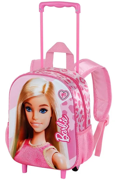 Ghiozdan de Gradinita Karactermania Barbie Fashion 3D cu Roti