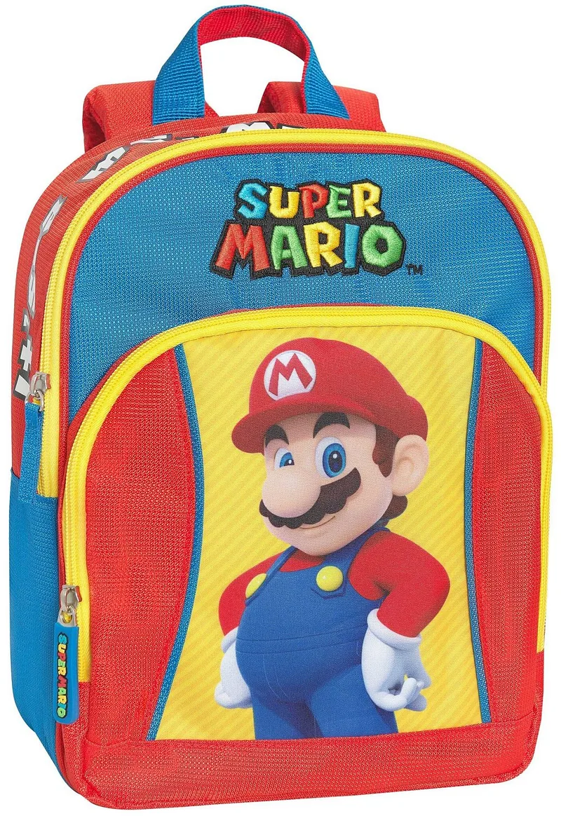 Ghiozdan de Gradinita Panini Super Mario 1 Compartiment Tricolore