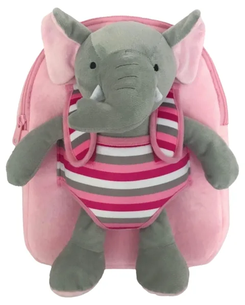 Ghiozdan de Grădiniță S. Cool Baby Animals Elephant cu Jucărie de Plus