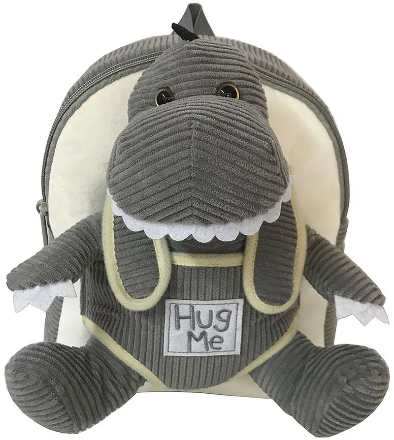 Ghiozdan de Gradinita S. Cool Baby Animals Gri cu Dinozaur