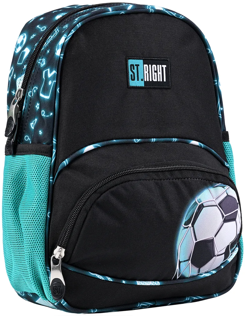 Ghiozdan de Grădiniță St. Right Neon Football 1 Compartiment