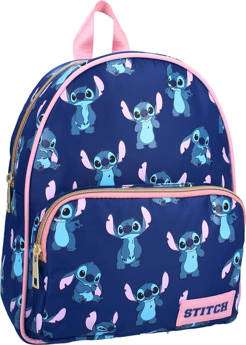 Ghiozdan de Gradinita Vadobag Stitch Independent Albastru Roz