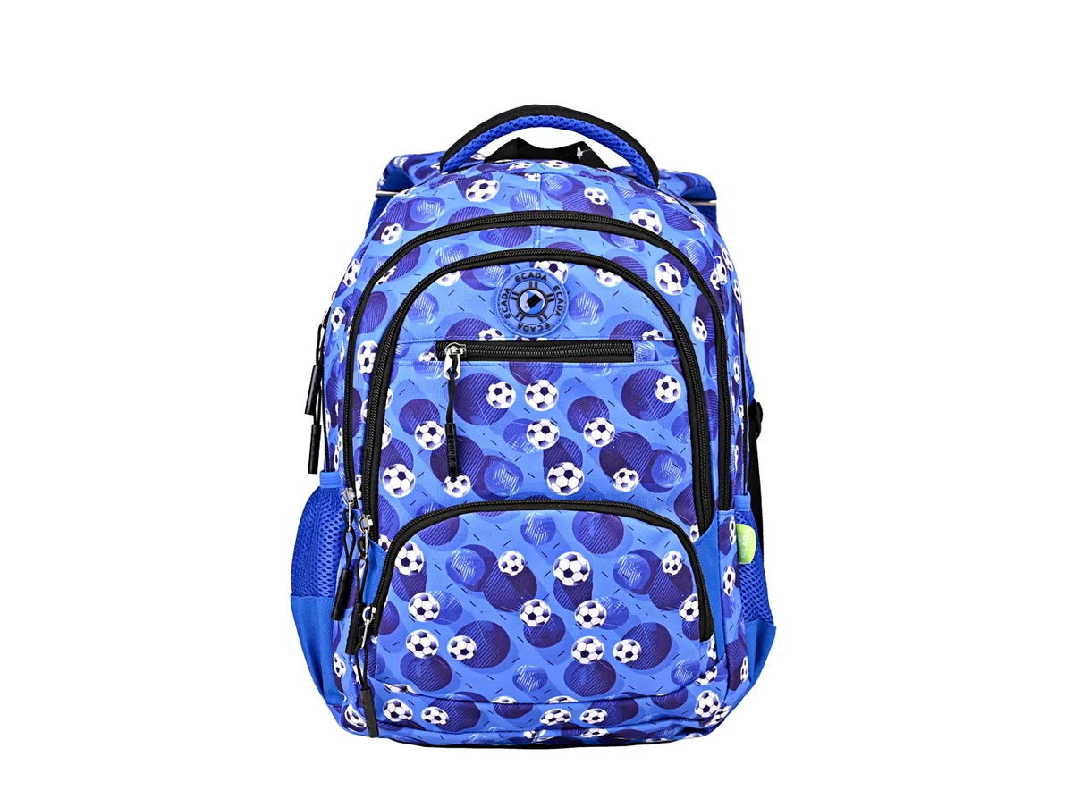 Ghiozdan de Scolar Ecada Fotbal 614505 41x31x16cm Albastru Baieti