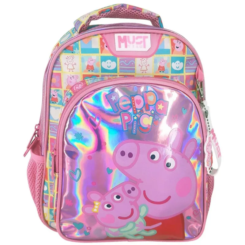Ghiozdan Diakakis Must Team Peppa Pig Smile Play Jump cu 2 Compartimente 8L