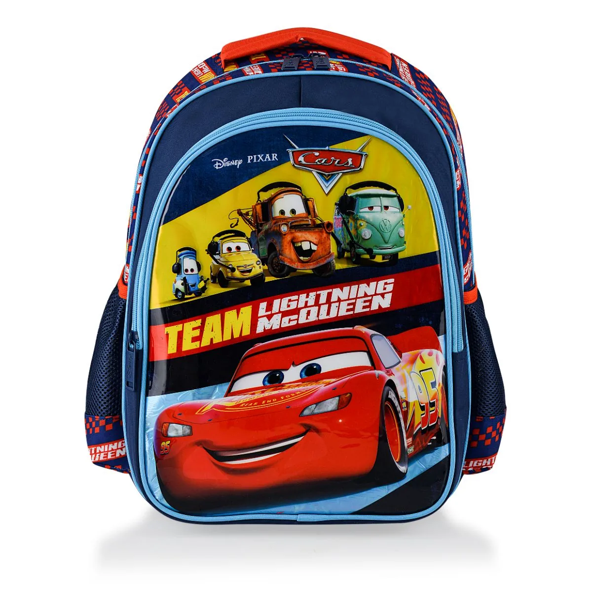 Ghiozdan Disney Cars Team Lightning McQueen Cu 2 Compartimente