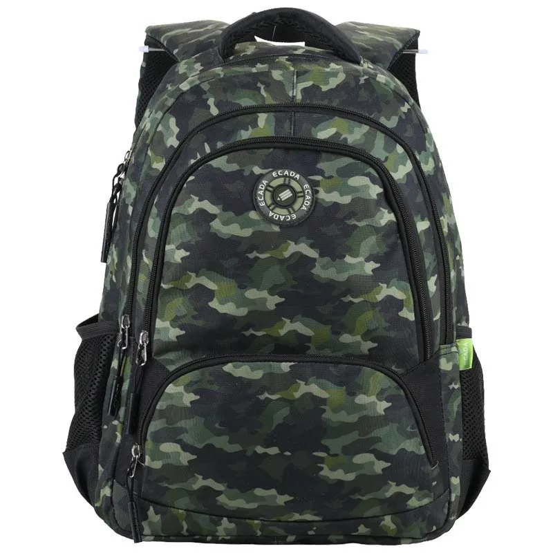 Ghiozdan Ecada 61497 Camuflaj Padure 46x32x18cm