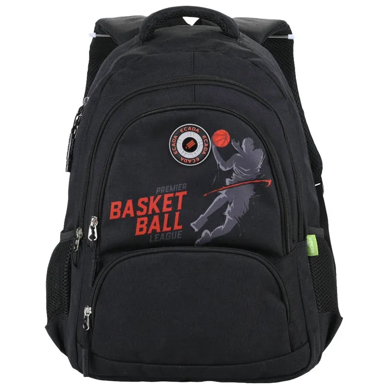 Ghiozdan Ecada Basketball 46x32x18cm Negru