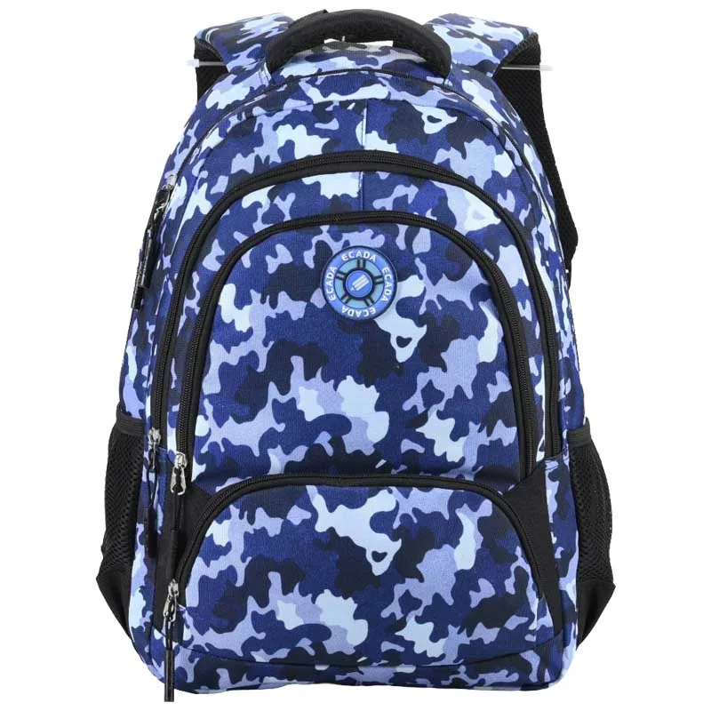 Ghiozdan Ecada Camuflaj Albastru 46x32x18cm