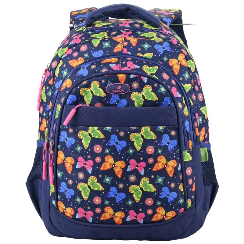 Ghiozdan Ecada Fluturi Multicolori 46x32x18cm