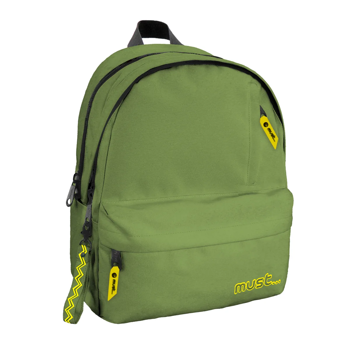 Ghiozdan Gorjuss Must Monochrome Plus 3 Compartimente 25L Oliv Interior Roz Fluo