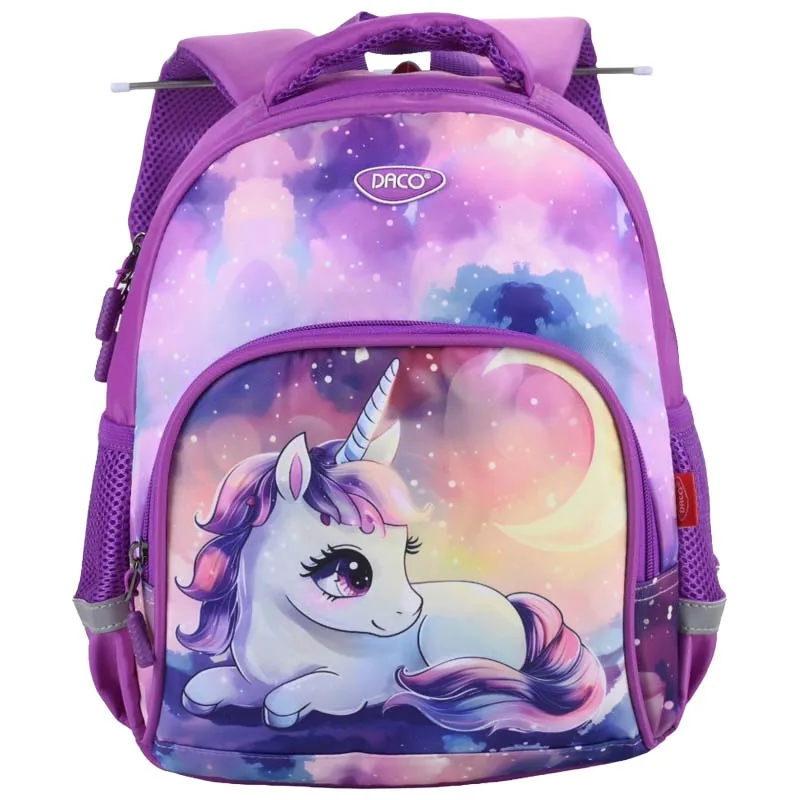 Ghiozdan Gradinita Daco Unicorn Magic 33x25x13cm Mov