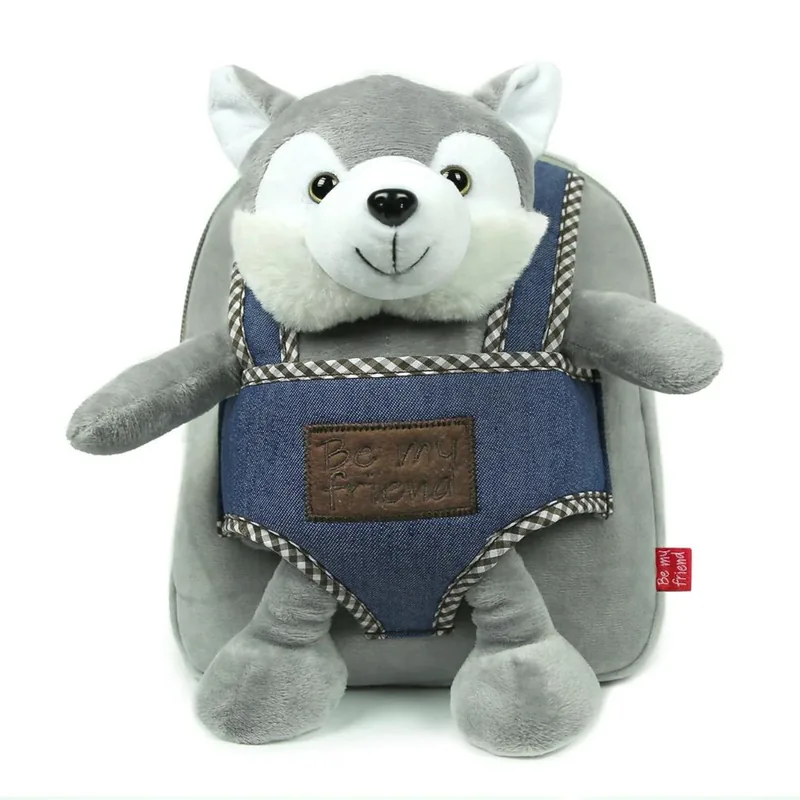 Ghiozdan Grădiniță Perletti Be my friend Reversibil Cățeluș Pluș Detașabil 21cm