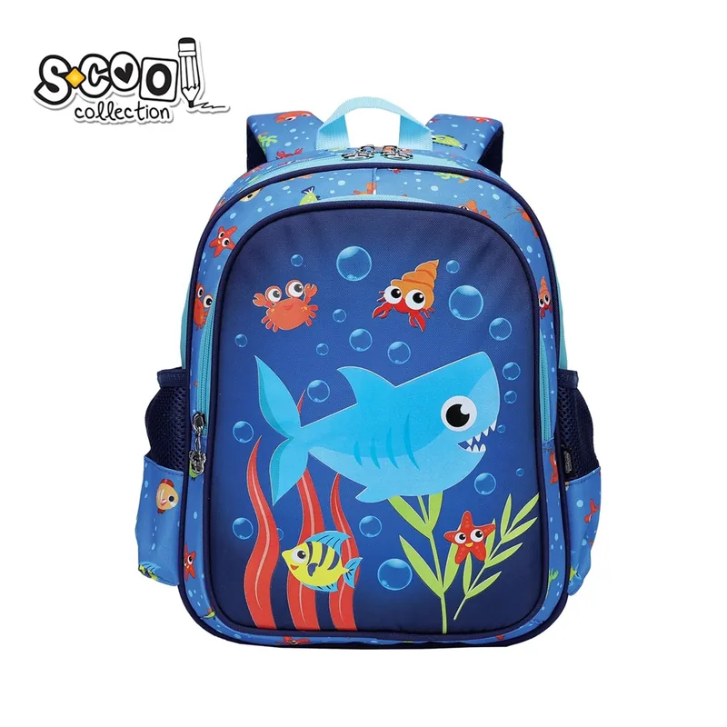 Ghiozdan Gradinita S-Cool Shark 33x27x15cm Multicolor
