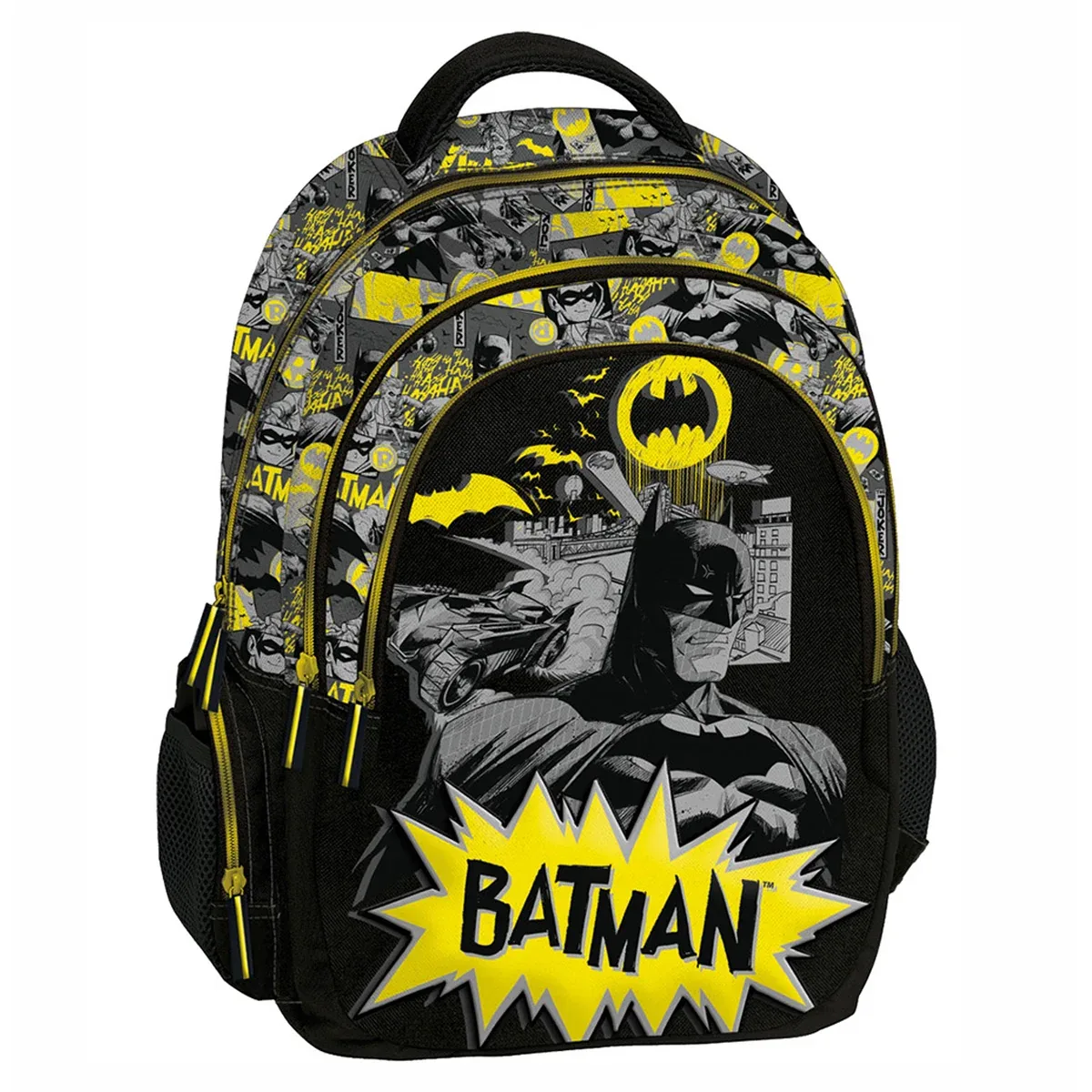 Ghiozdan Graffiti Batman 3 Compartimente