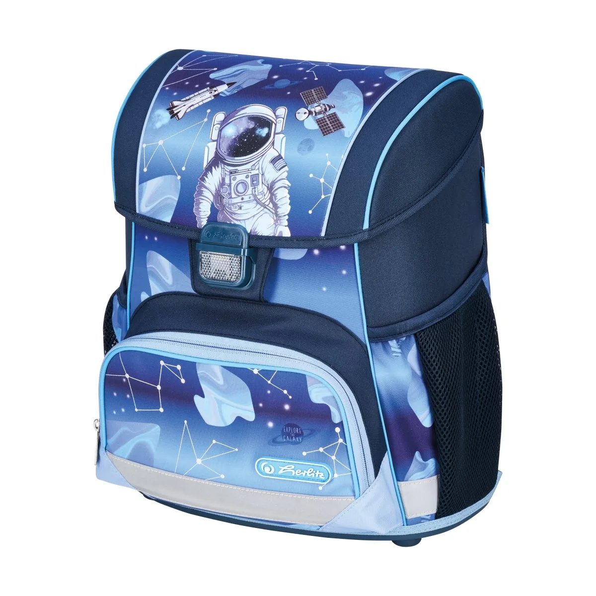 Ghiozdan Herlitz Loop Cosmic Explorer 37x31x22cm Albastru