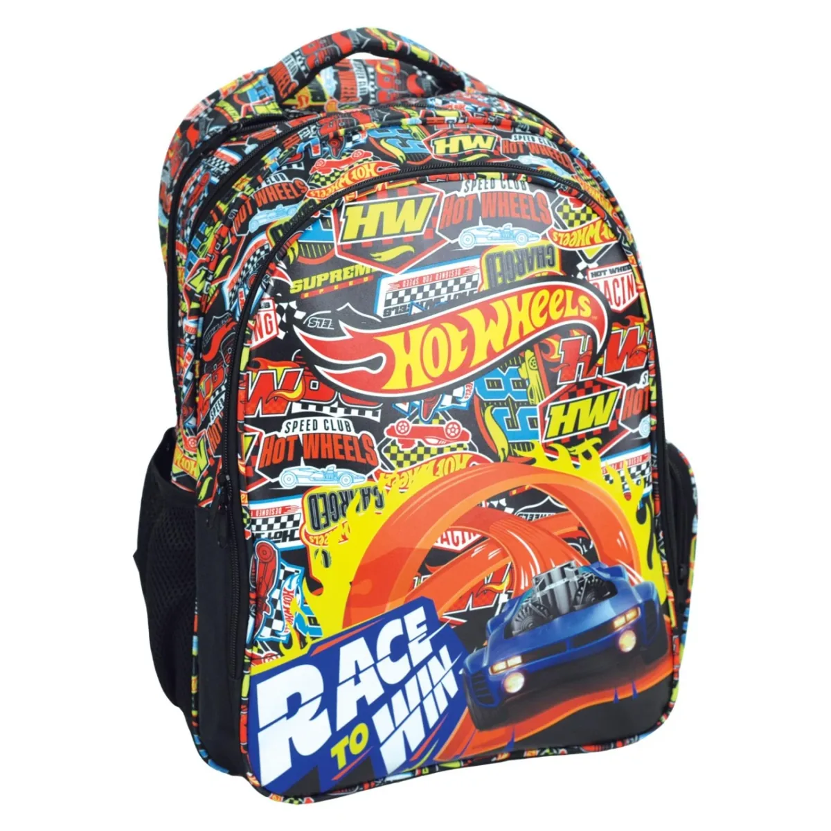Ghiozdan Hot Wheels Race to Win 2 Compartimente