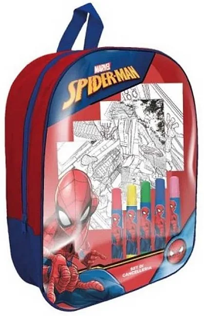 Ghiozdan IMC Toys Spider-Man pentru Gradinita cu Trusa de Colorat