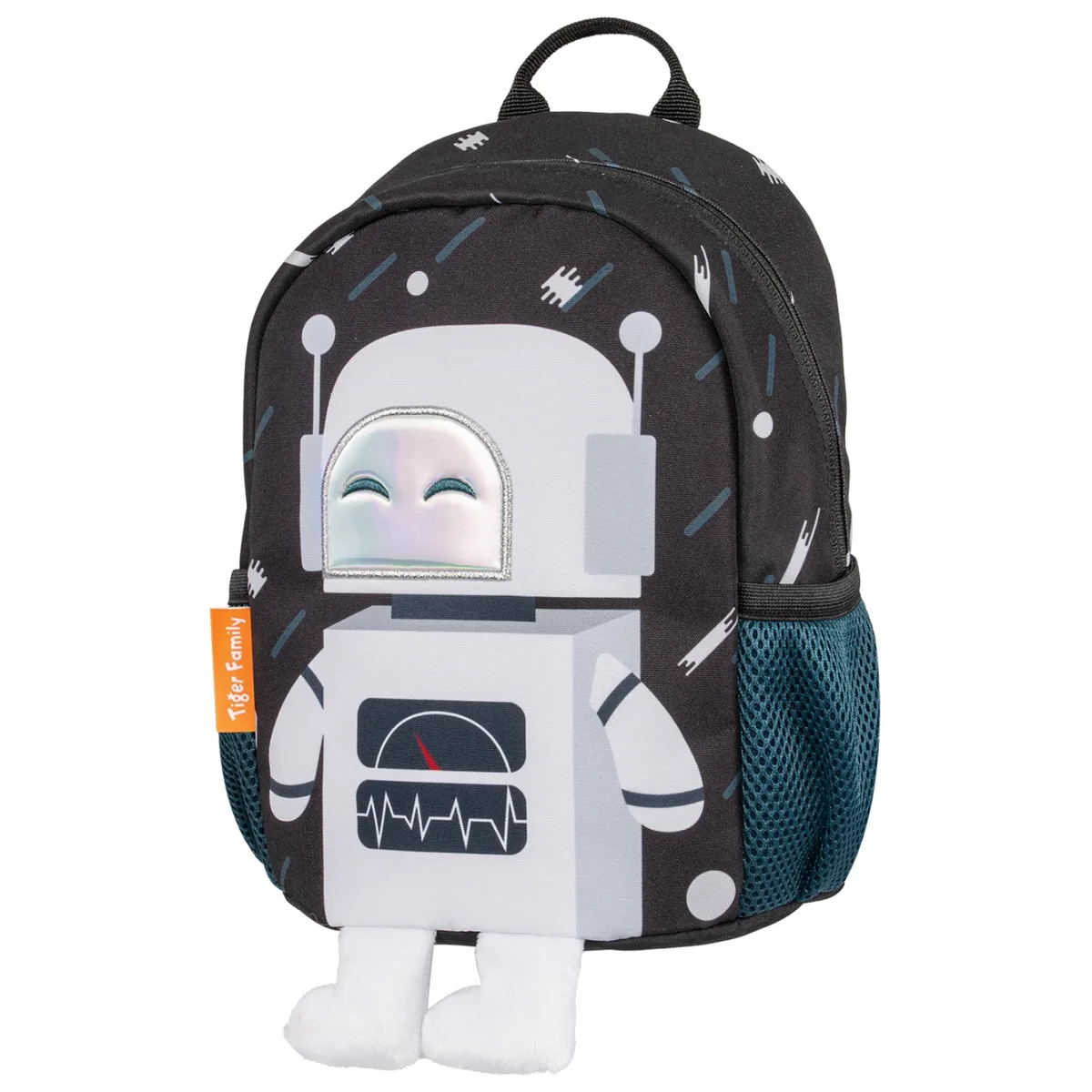 Ghiozdan Mini Tiger Family Dear Friends Robot Mr White 26x20x15cm