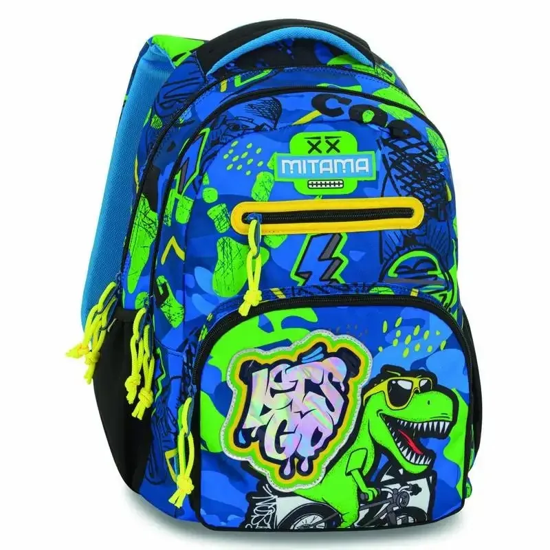 Ghiozdan Mitama Cool Dino 3 Compartimente 30L 42x35x26cm