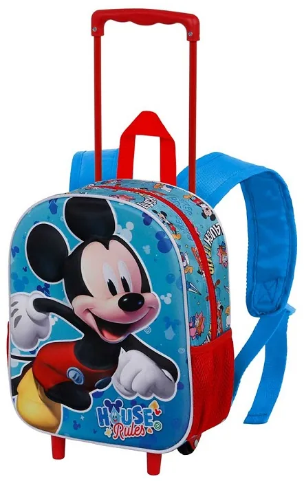 Ghiozdan pentru Grădiniță Karactermania Mickey House 3D cu Roți
