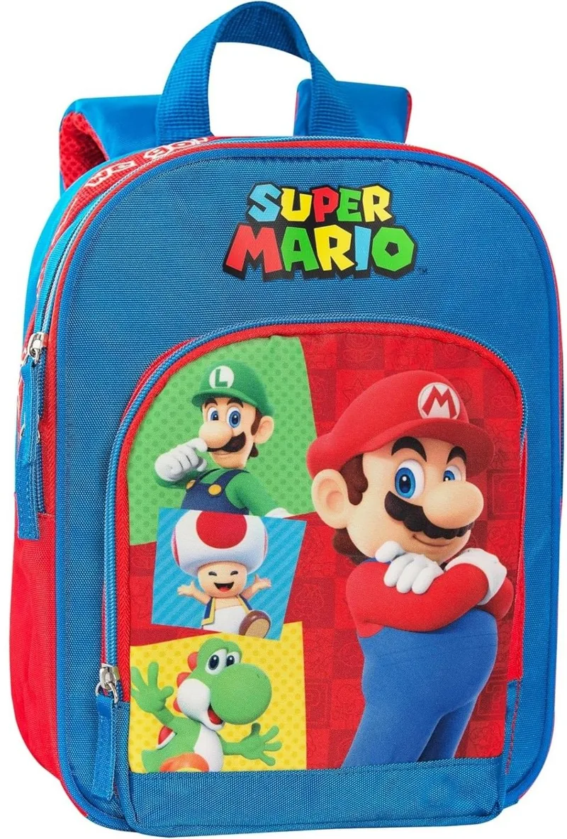 Ghiozdan pentru Grădiniță Panini Super Mario Rosu Albastru