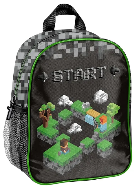 Ghiozdan pentru Gradinita Paso Game 1 Compartiment Gri si Negru