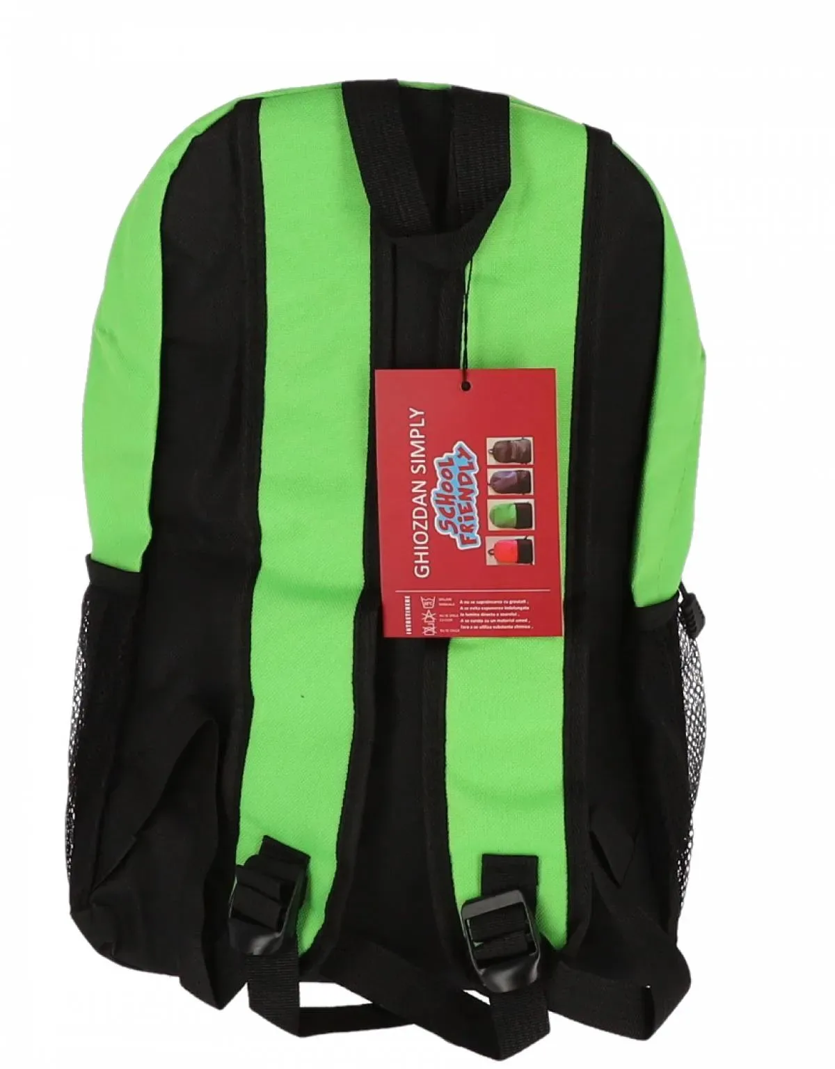 Ghiozdan Pigna Clasele I-IV 42x29x13cm Cu Fermoar Buzunare Laterale Verde - imagine 4