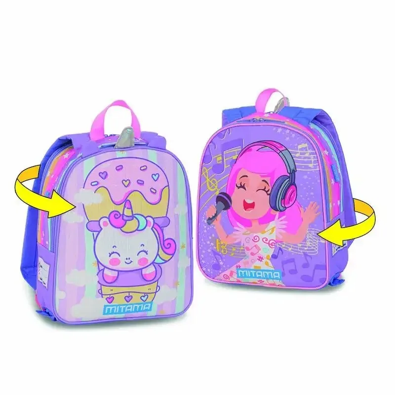 Ghiozdan Prescolari Mitama Unicorn Fetita 31.5x25.5x9cm 2 Fete