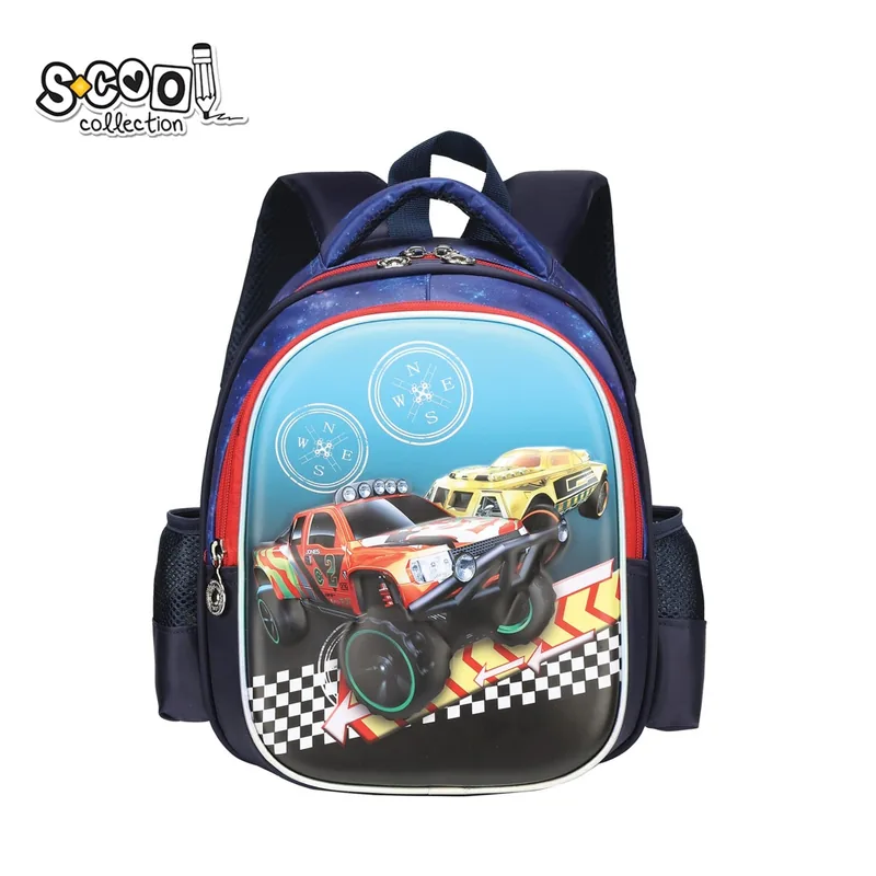 Ghiozdan S-Cool Cars 3D 13L Bleumarin