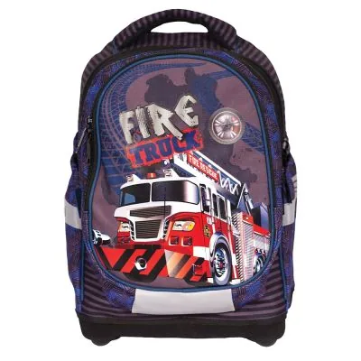 Ghiozdan S-Cool Fire Truck Anatomic Compartiment Laptop