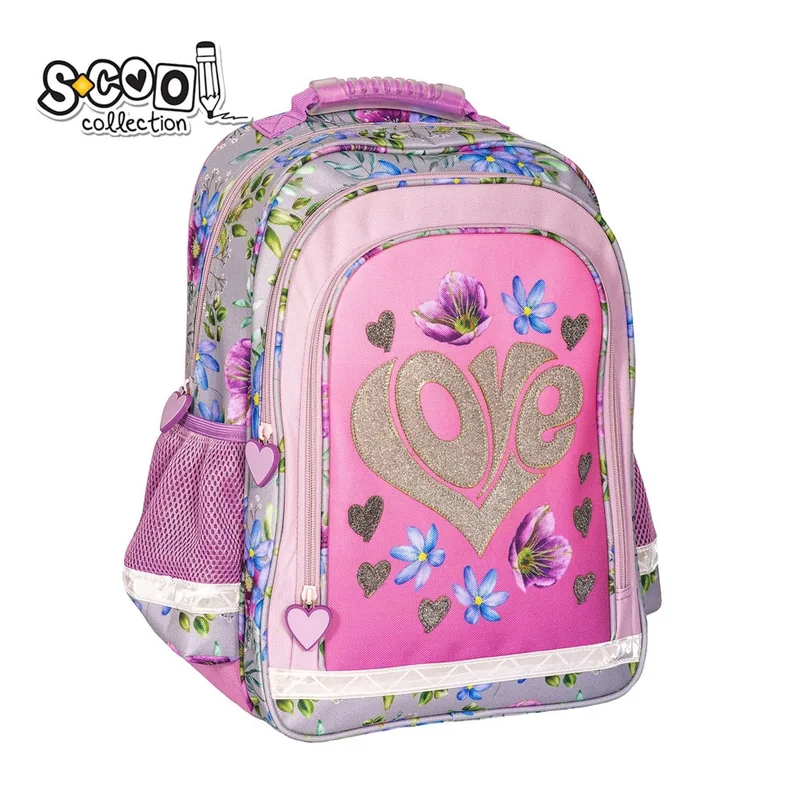 Ghiozdan S-Cool Love 40.5x29x13.5cm 15L