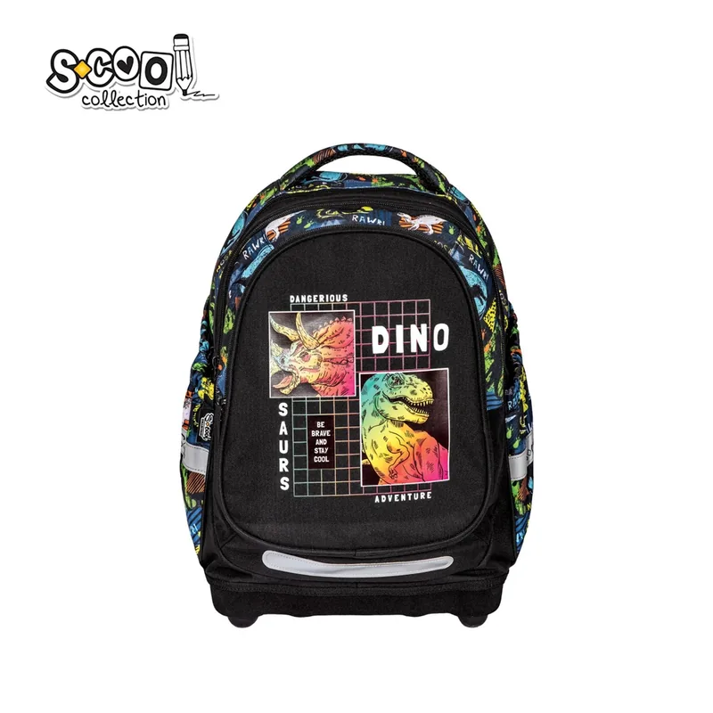 Ghiozdan S-Cool Rawr 39x38x19.5cm Multicolor